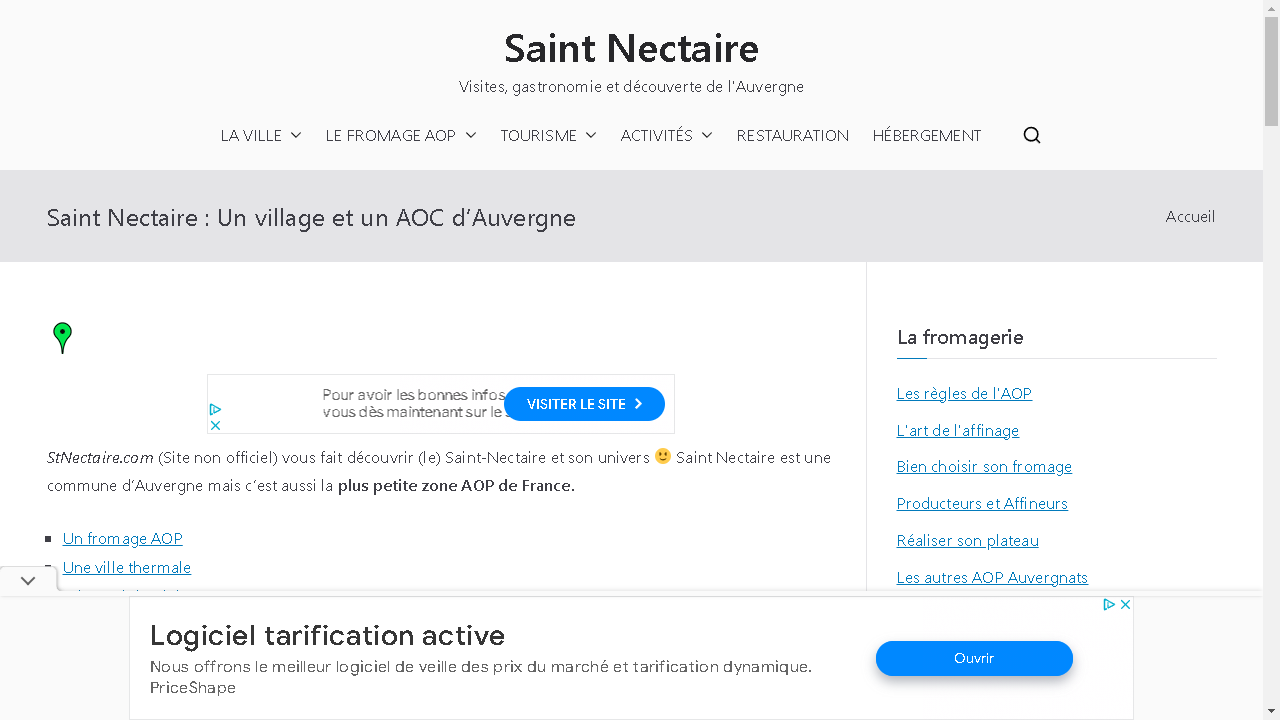 Capture d'écran de http://www.stnectaire.com/